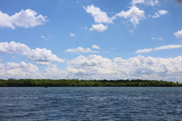 clouds over the river