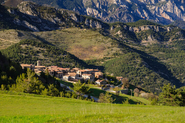 The village of Maçaners in spring (Catalonia, Spain, Pyrenees)