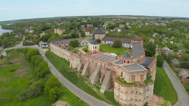 Aerial view of Medzhybizh Fortress, 
Khmelnytskyi Oblast,  Ukraine