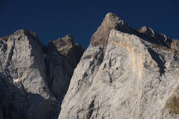 Vignemale in summer, seen from the Gaube Valley (Pyr&eacute;n&eacute;es National Park, Pyrenees, Cauterets, France)