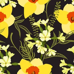 Fototapeten Abstract flowers seamless patterns. Design for paper, cover, fabric, interior decor and other users. © Iuliia