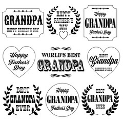 Fototapeta premium grandpa fathers day vector graphics