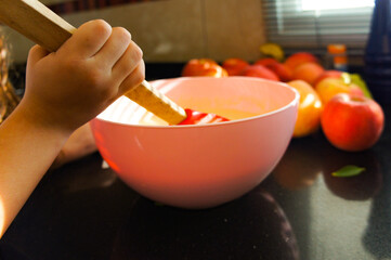 Cocinando con niños