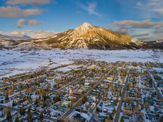 Crested Butte Winter Alpenglow