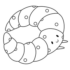 coloring page with cute bun
