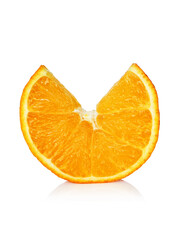 Orange slice isolated on white background
