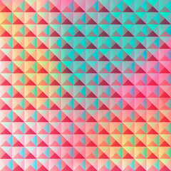 Fototapeta na wymiar Beautiful square background made of pyramids and gradient mesh. Vector design for backgrounds, posters, banners, interiors, covers, etc.