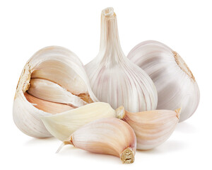 Garlic isolated on white background