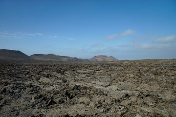 volcanic landscape in island