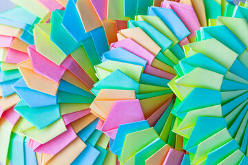 Origami background, abstract objects