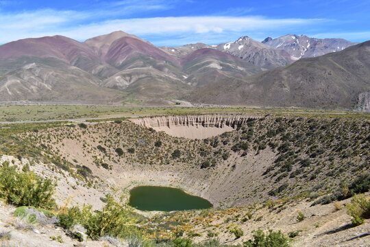 Pozo de las Animas in High Mountain, Cordillera de Los Andes, Malarg&uuml;e, Mendoza, Cuyo, Argentina, South America