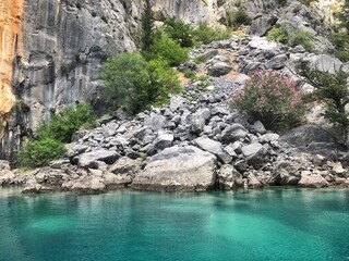 Fototapeta na wymiar May 18, 2021, Antalya province, Turkey. Green canyon, rest in the mountains, beautiful view of nature
