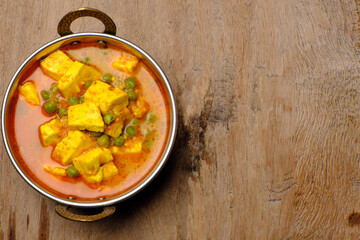 Indian style cottage cheese dish or curry