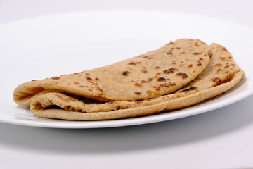 Indian style bread or roti served in a plate