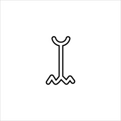 Coat rack line icon. Simple style fashion big sale poster background symbol. Logo design element. T-shirt printing. Vector for sticker.