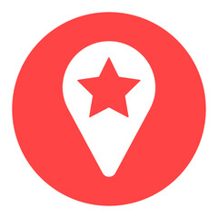 Star favorite pin map icon. Map pointer, markers