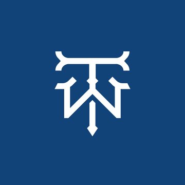 T W WT TW logo , classic initial concept logo design vector in intertwined and intersect letter design