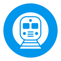 Subway underground metro train vector glyph icon