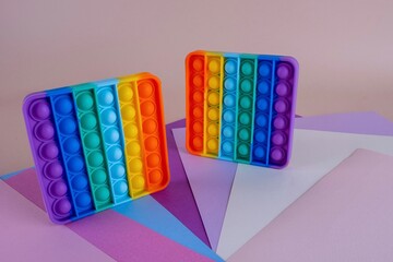 Silicone toy antistress pop it. New trend from tik tok
