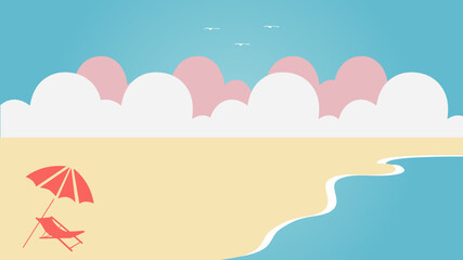 Fototapeta na wymiar Beach with clouds