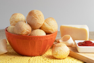 Traditional Brazilian snack cheese of bread (Pão de queijo).