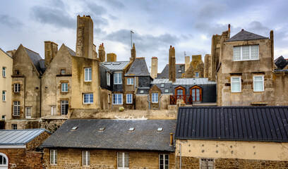 Historical houses in Saint-Malo, France
