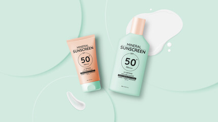 Protection cosmetic products design,sunscreen and sunbath