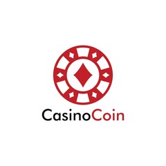 Casino coin logo design for casino business, gamble, card game, speculate, etc