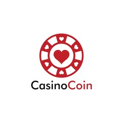 Casino coin logo design for casino business, gamble, card game, speculate, etc