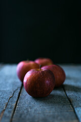Group of delicious red apples