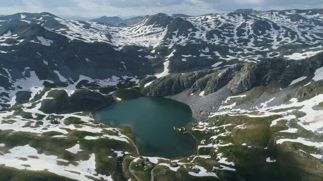 Kapetanovo lake in Montenegro, sring time