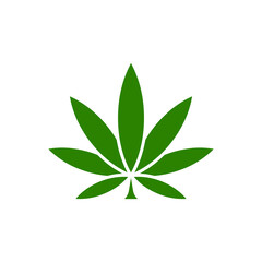 Minimalist Cannabis Leaf Logo Tamplate Designs