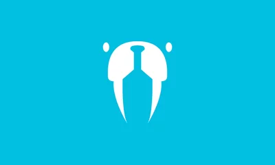 Fotobehang shape face head walrus logo symbol vector icon illustration graphic design © devastudios