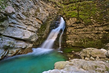 Ujevara E Peshtures waterfalls near the village of Progonat
