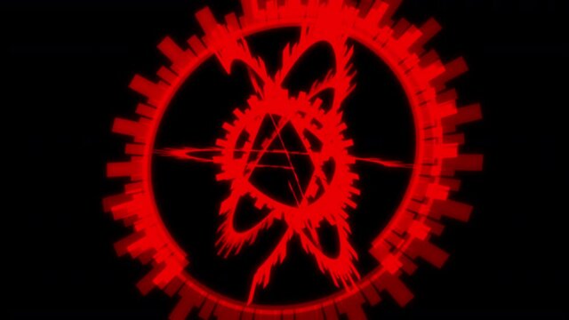 3D Arc Sphere Tribal Red VJ Loop Animation