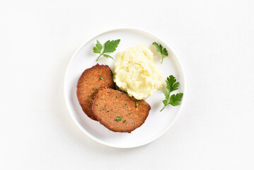 Meatloaf with mashed potato
