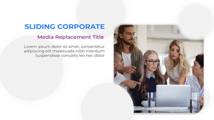 Sliding Corporate Media Replacement Title