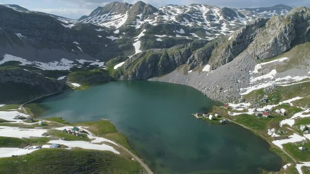 Kapetanovo lake in Montenegro, sring time