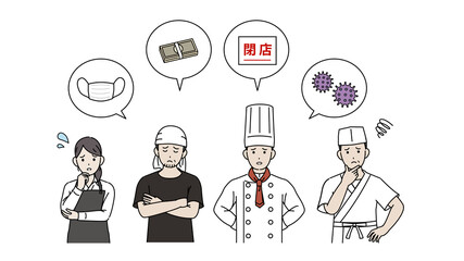 料理人 シェフ 調理師 顔 アイコン 飲食店の店員 人々 イラスト素材 Chef Wall Mural Ch Senryu