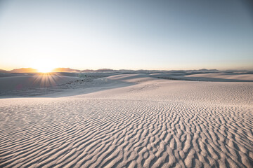 Sun Setting at White Sands National Park
