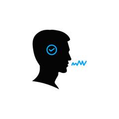 voice scanning Authentication colorful Icon