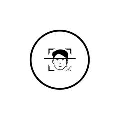 face scanning Authentication colorful Icon