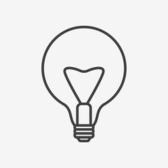 Creative Idea Line Icon. Lightbulb education, innovation logo. Vector Illustration. EPS10