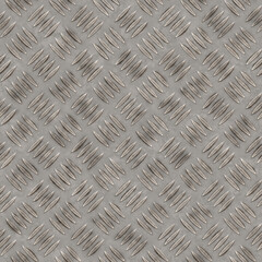 3D illustration of a Diamond metal Plate