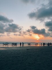 Obraz premium sunset on the beach
