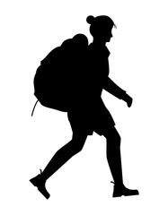 adventurer with backpack