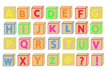 wooden alphabet block