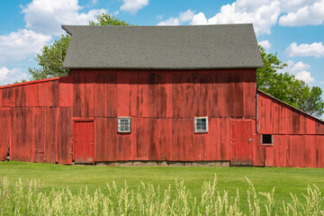 Side of old red barn. © EJRodriquez