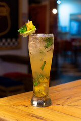 Pineapple mojito cocktail