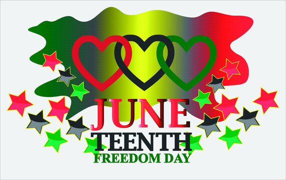 Juneteenth Independence Day. Freedom or Emancipation day, Poster, greeting card, banner and background. vector illustration.